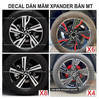 Decal Dán Mâm Xpander Bản số sàn ( bộ 5 bánh)