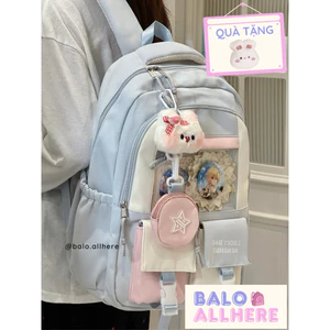 BaLo (XINHXINH) [ORDER] Balo Lớn Thời Trang Nữ Đi Học Chống Nước Kèm Móc Khóa Ví BL183