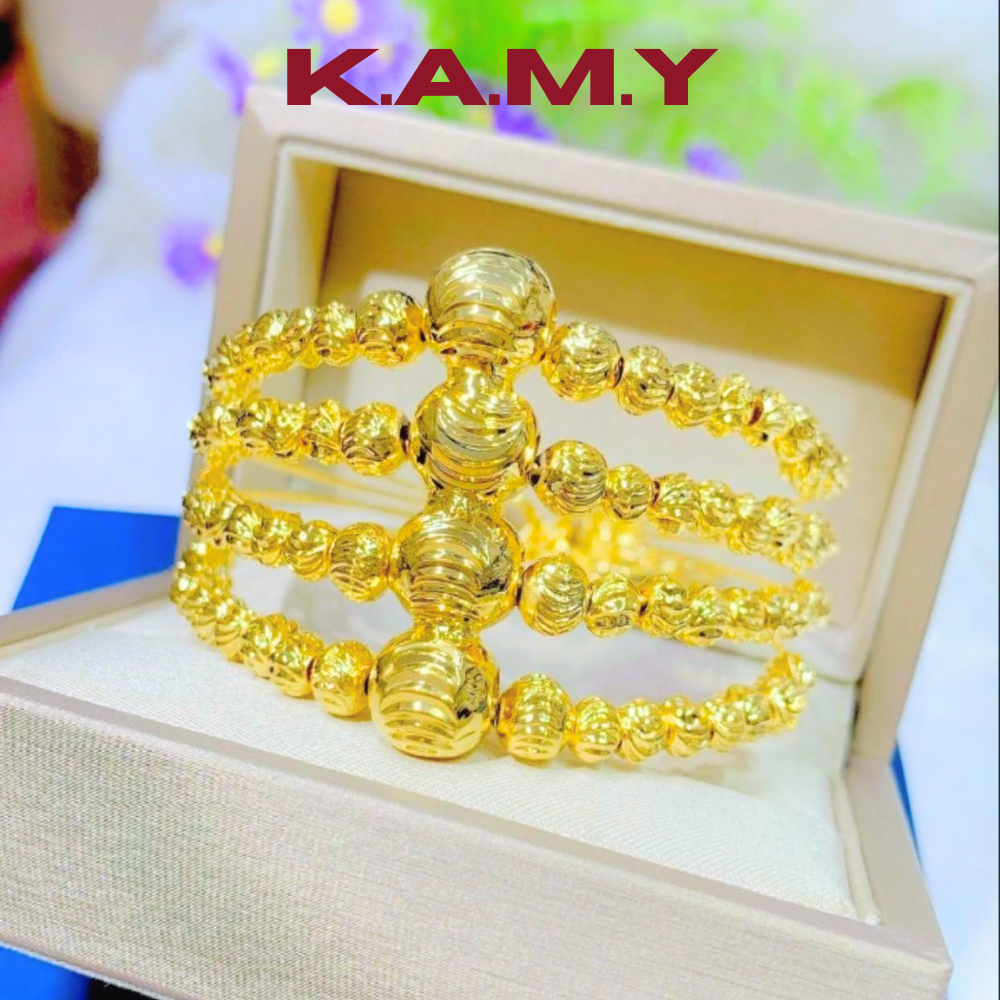 Vòng Tay Bi 4 Hàng Mạ Vàng 24K Cao Cấp – Vòng Bi Cực Đẹp Phong Cách Phù Hợp Đi Tiệc Cưới