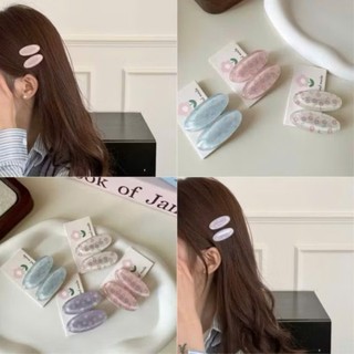 Kẹp tóc hoa nhỏ ngọt ngào hình bầu trong suốt kẹp mái xinh xắn