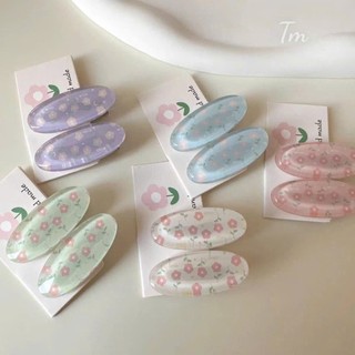 Kẹp tóc hoa nhỏ ngọt ngào hình bầu trong suốt kẹp mái xinh xắn