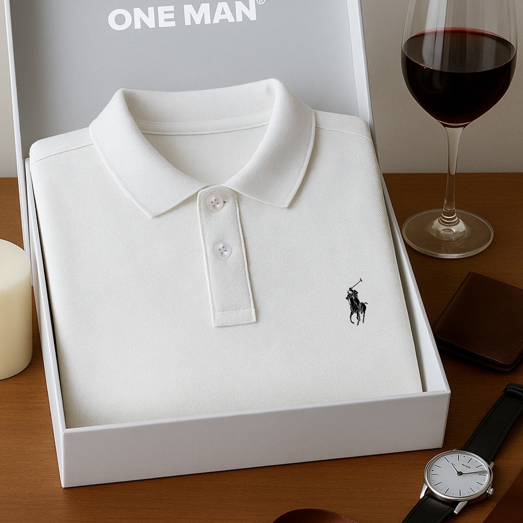 Áo polo nam [Tặng kèm hộp] chất liệu cotton, thoáng khí, co giãn nhẹ, kiểu dáng đơn giản, thanh lịch ONE MAN PL006