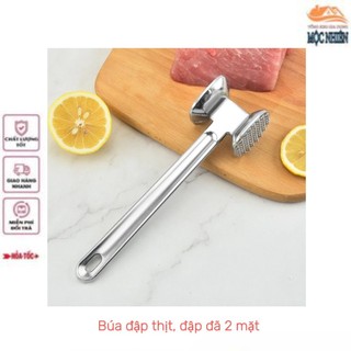 Búa đập thịt, đập đá đa năng 2 đầu, chất liệu hợp kim không gỉ