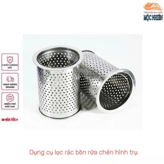 [Hình trụ] Dụng cụ lọc rác bồn rửa chén hình trụ, chất liệu inox - tiện dụng, siêu bền