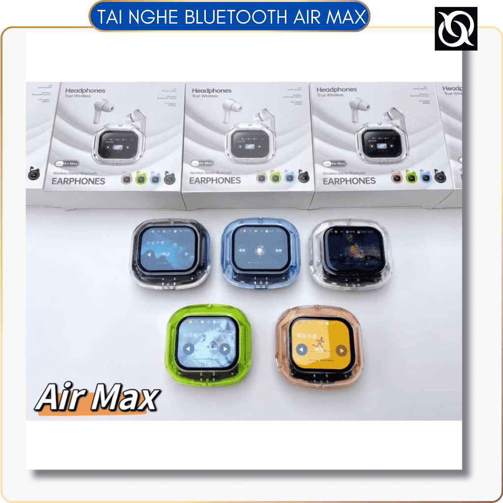 🎧 TAI NGHE BLUETOOTH AIR MAX 💥 MÀN HÌNH CẢM ỨNG •PIN TRÂU 24H • ÂM THANH SIÊU HAY •THIẾT KẾ HIỆN ĐẠI