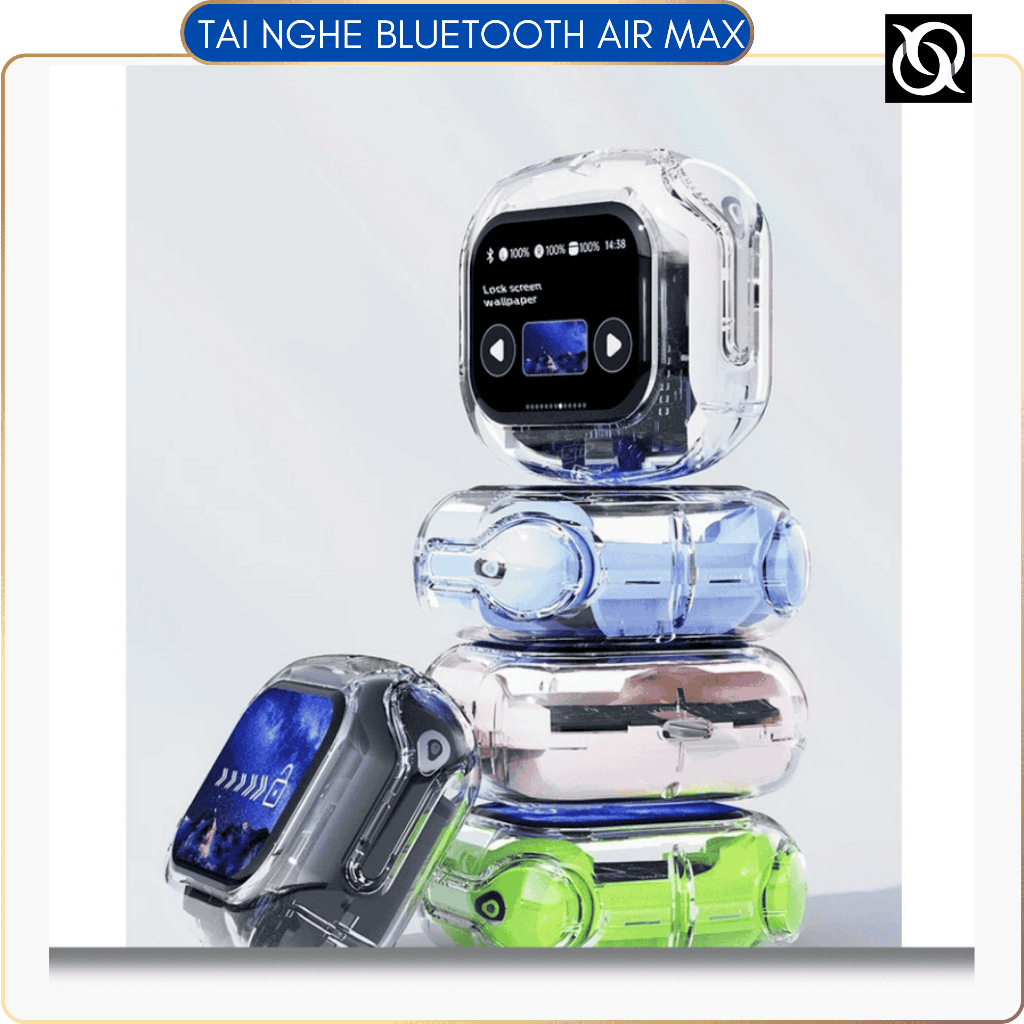 🎧 TAI NGHE BLUETOOTH AIR MAX 💥 MÀN HÌNH CẢM ỨNG •PIN TRÂU 24H • ÂM THANH SIÊU HAY •THIẾT KẾ HIỆN ĐẠI