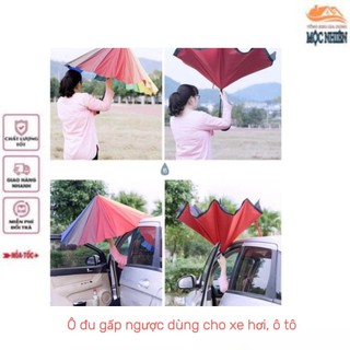 Ô dù gấp mở ngược dùng cho xe hơi, ô tô - tiện dụng, thông minh