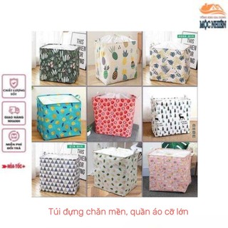 Túi đựng chăn mền, quần áo size lớn có dây rút tiện dụng