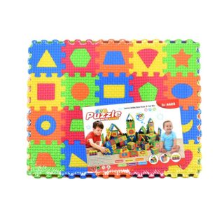 Bộ thảm xốp lắp ghép hình khối nhiều màu sắc cho bé tự do sáng tạo HT Toys