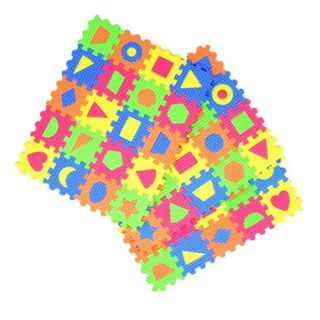 Bộ thảm xốp lắp ghép hình khối nhiều màu sắc cho bé tự do sáng tạo HT Toys