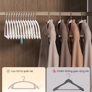 Set 10/30/50 mắc treo quần nhung, chống trượt, móc thép không gỉ xoay 360 độ GREENSINDOOR