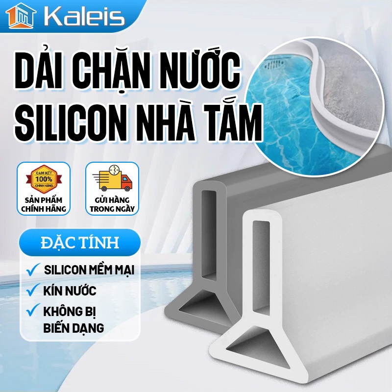 Kaleis Dải chặn nước nhà tắm bằng silicone dán Ngăn nước hiệu quả, chống trơn trượt, bền đẹp