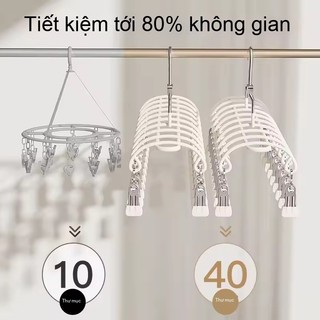 GREENSINDOOR Giá Phơi Tất Đồ Lót 20 Kẹp Phơi Chất Liệu Thép Không Gỉ Giúp Tiết Kiệm Không Gian