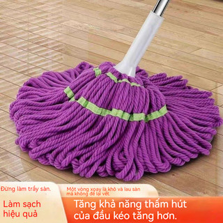 Cây Lau Nhà Tự Vắt GREENSINDOOR Cán Inox Dài 1M4 Có Thể Tháo Rời Bông Lau Thấm Hút Tốt -HÀNG CAO CẤP