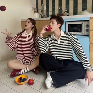 Áo Polo AB HOUSE sọc tay dài STRIPED LONG SLEEVES thời trang nam nữ BST hot nhất 2025