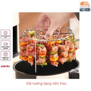 Giá nướng dạng xiên treo, có 20 xiên có thể tháo rời, chất liệu thép không gỉ siêu bền - đa năng, tiện dụng