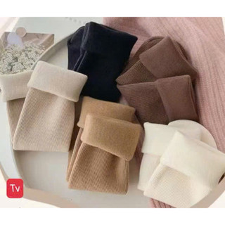 Vớ Nữ Sét 10 Đôi Tất Lót Lông Cổ Cao Sinh Nhiệt Chất Dày Cho Mùa Đông Siêu ấm Tông Màu Pastel Trà Sữa TVM0139 🌸🌸🌸