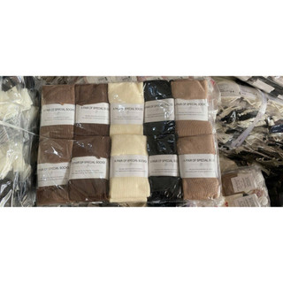 Vớ Nữ Sét 10 Đôi Tất Lót Lông Cổ Cao Sinh Nhiệt Chất Dày Cho Mùa Đông Siêu ấm Tông Màu Pastel Trà Sữa TVM0139 🌸🌸🌸