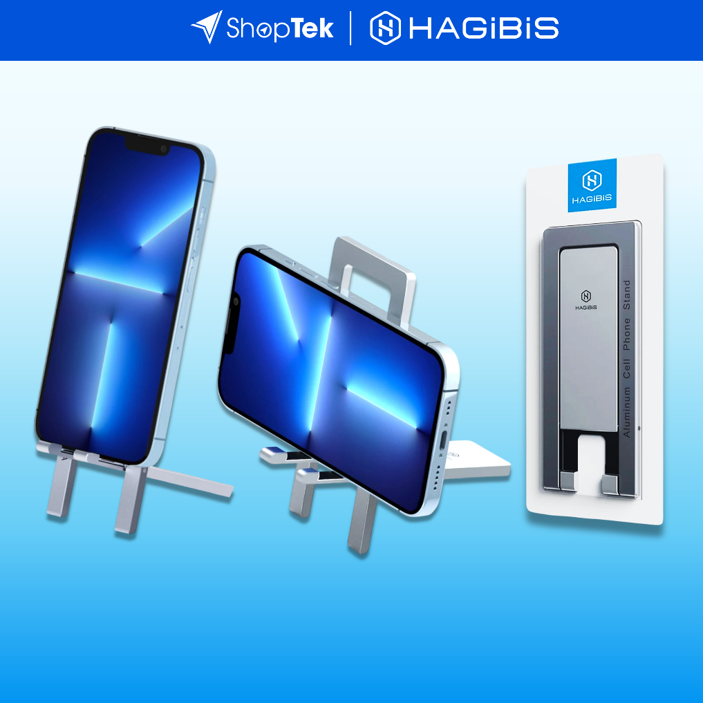 HAGIBIS Giá đỡ điện thoại gấp gọn hợp kim nhôm Aluminum, tối giản, tinh tế, bỏ túi tiện dụng - ZZ2S