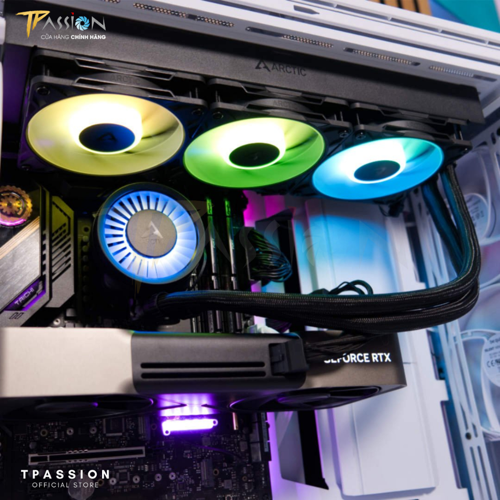Quạt Fan case ARCTIC P12 / P14 Pro PST / Reverse LED ARGB Black /White -Tản nhiệt PWM, 120 12cm 14cm | BigBuy360 - bigbuy360.vn
