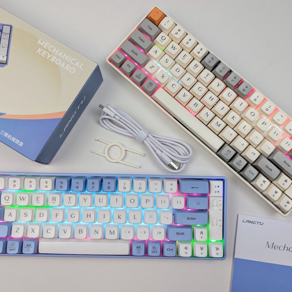 Bàn phím cơ không dây LANGTU GK65 nhỏ gọn, 3 mode, có hotswap | Shopee ...