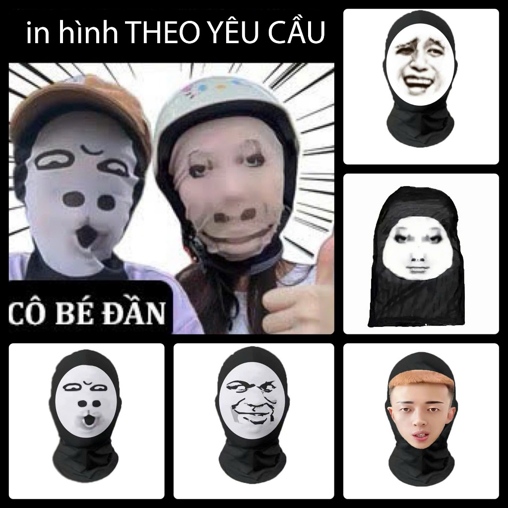 Mũ trùm đầu hình nhân vật nổi tiếng messi, ronaldo, sơn tùng, jack, Mbappe, Hiếu thứ 2, SPEED, HÀI HƯỚC mặt nạ Cosplay