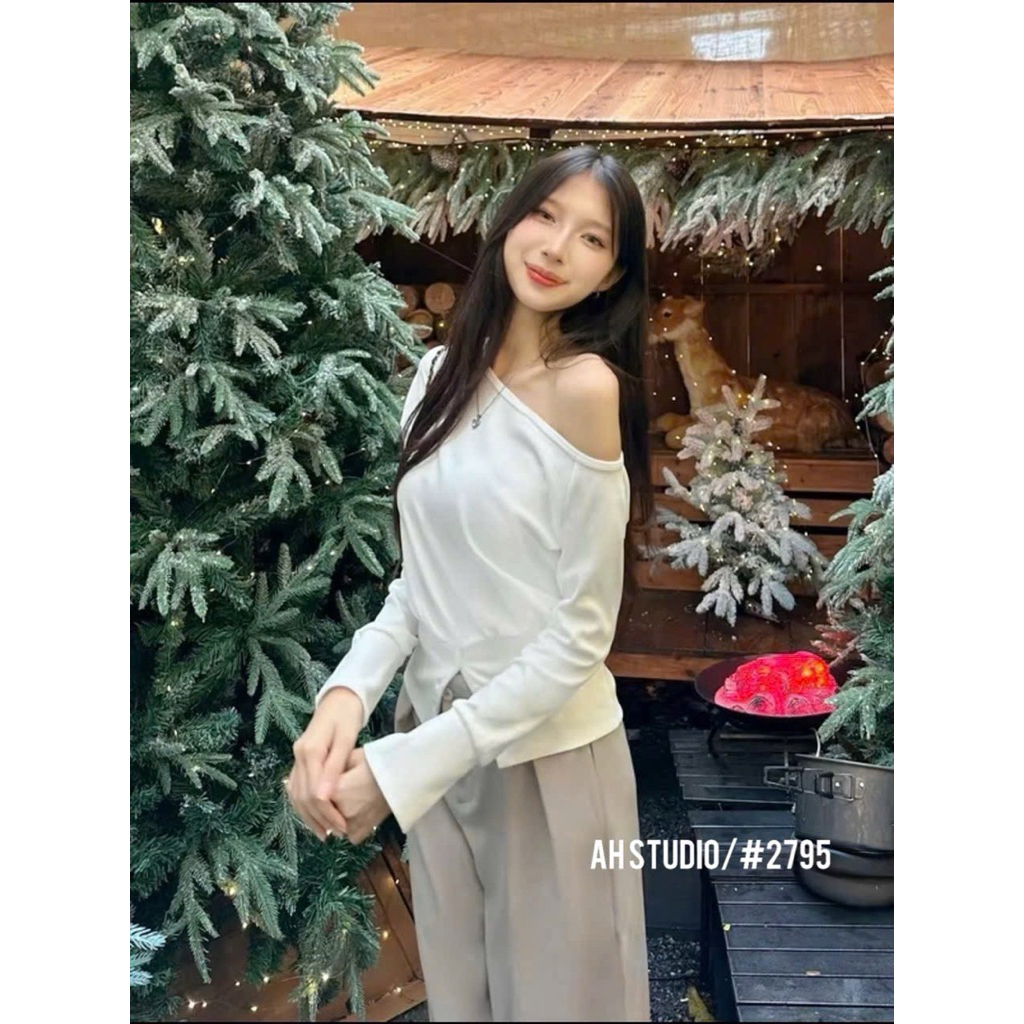 Áo thun trễ vai dài tay năng động by.Thanhhuyenclothing