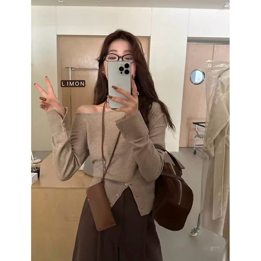 Áo thun trễ vai dài tay năng động by.Thanhhuyenclothing