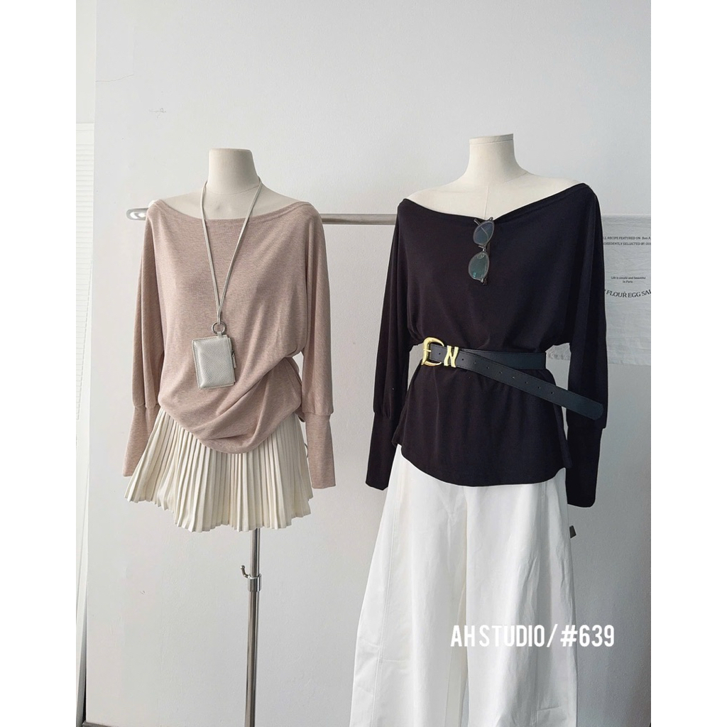 * Áo len trễ vai nữ siêu tôn dáng by.Thanhhuyen clothings A123