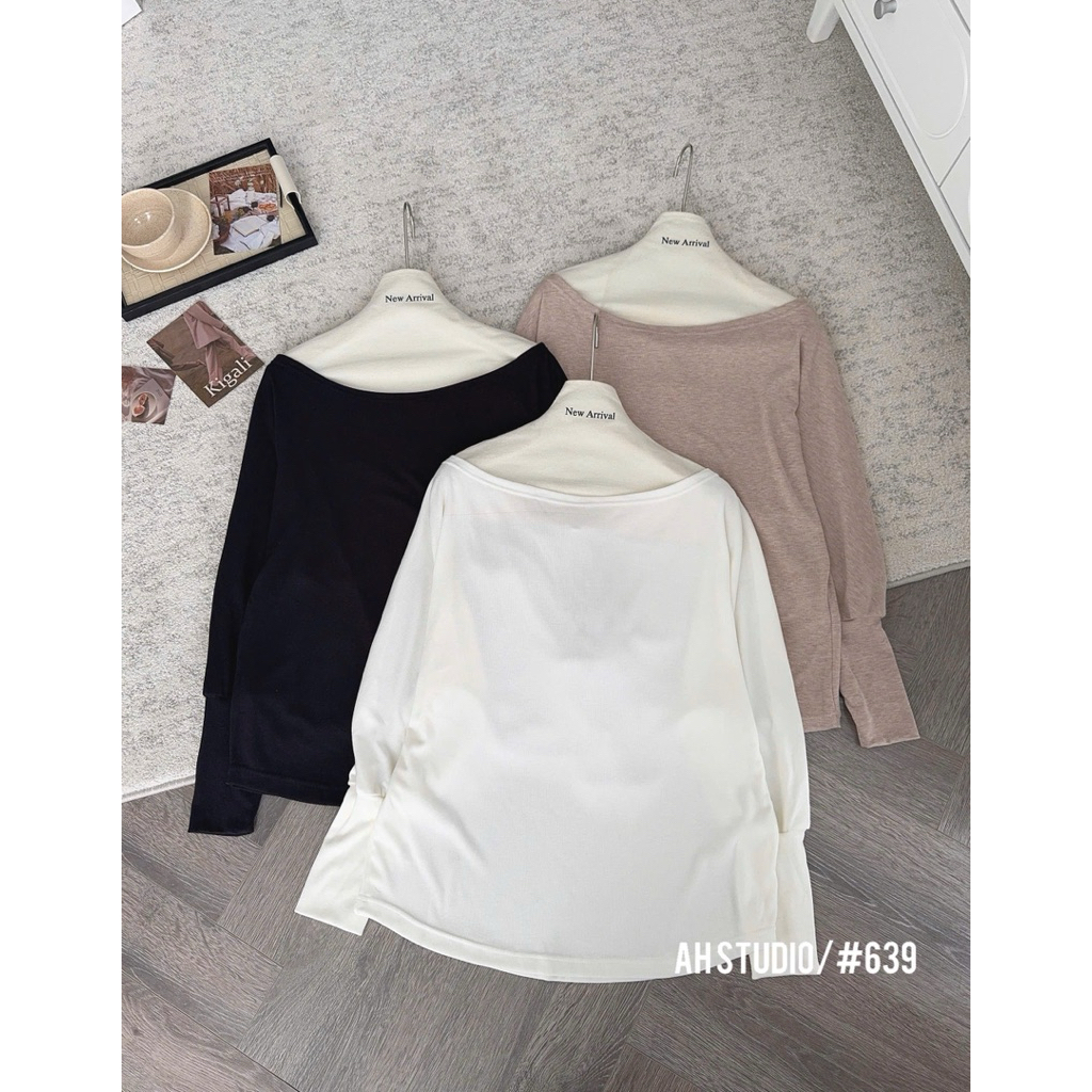 * Áo len trễ vai nữ siêu tôn dáng by.Thanhhuyen clothings A123