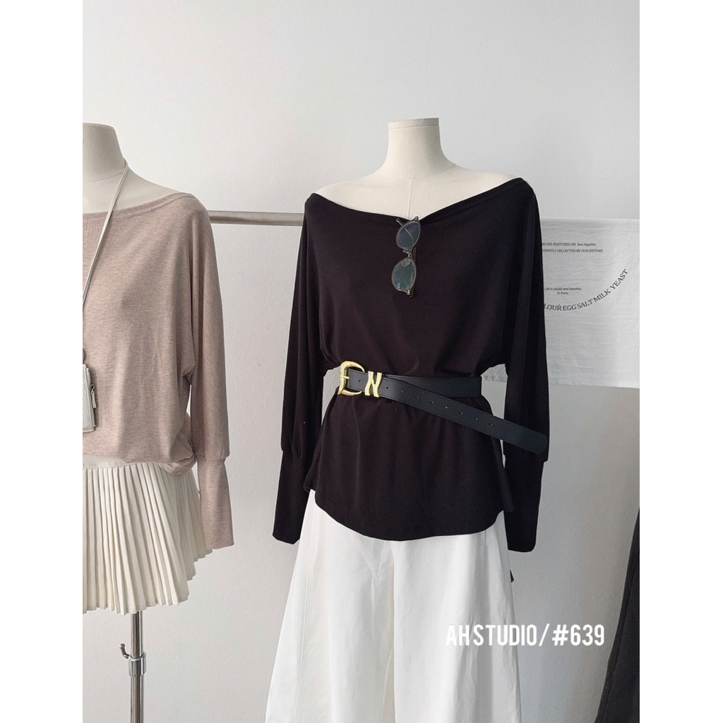 * Áo len trễ vai nữ siêu tôn dáng by.Thanhhuyen clothings A123