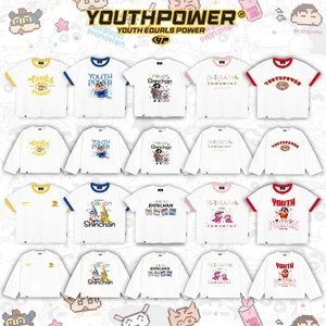 Áo Thun Boxy CRAYON SHINCHAN YOUTHPOWER Form Rộng Nam Nữ Oversize Unisex Cotton 2 Chiều 250gsm Cổ Tròn Local Brand Việt