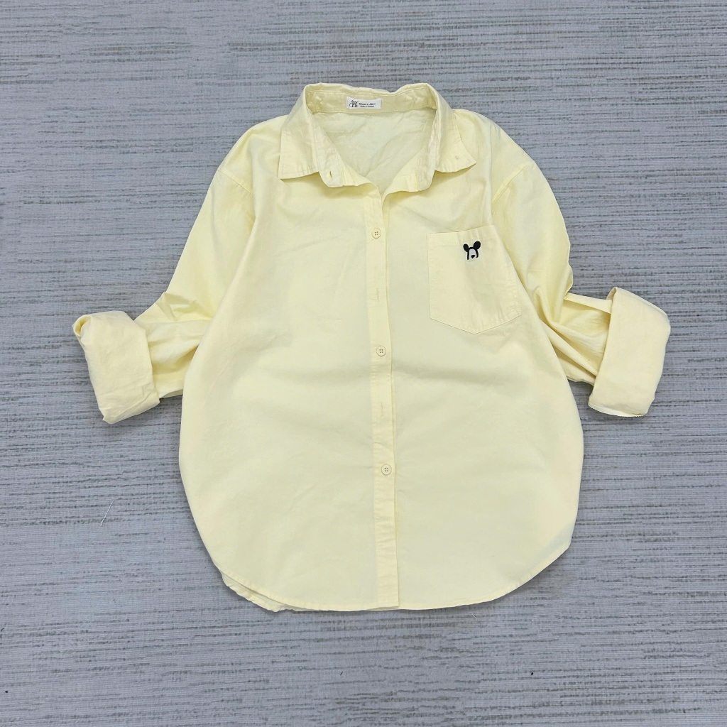Áo Sơ Mi Nữ Tay Dài Chất Vải Kaki Cotton Mềm Nhiều Màu Pastel Xinh Thoải Mái Dễ Mặc-BK Women Shirt