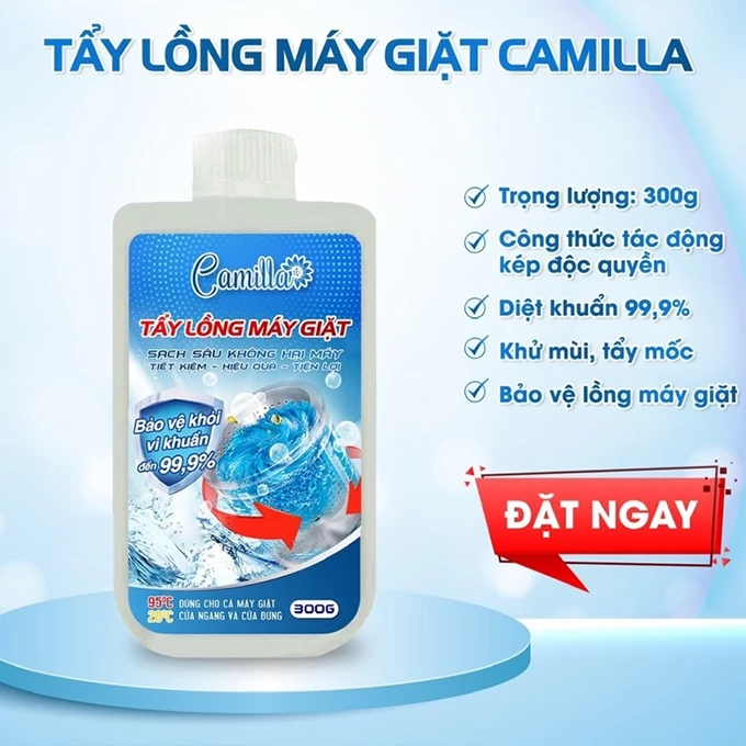 Camilla Tẩy Lồng Máy Giặt Bảo Vệ Gia Đình Loại Bỏ 580 Lần Nấm Mốc và Bụi Bẩn Lọ 300g
