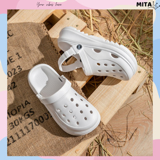 Dép nữ, dép sục đế cao 5cm đế răng cưa trơn kiểu sandal quai hậu dễ thương CS-222 Mita