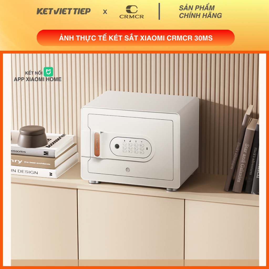 Két sắt Xiaomi CRMCR 30MS Khóa Vân Tay Điện Tử Kết Nối APP Điện Thoại