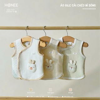 Áo gile cài chéo nỉ bông hrnee