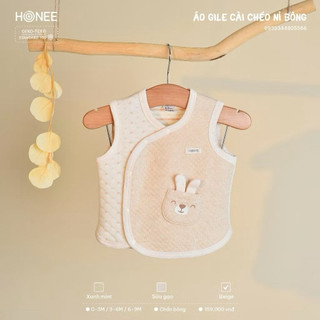 Áo gile cài chéo nỉ bông hrnee