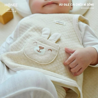 Áo gile cài chéo nỉ bông hrnee