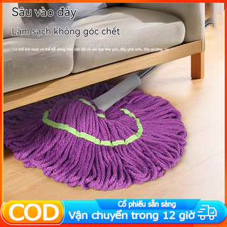 Cây Lau Nhà Tự Vắt GREENSINDOOR Cán Inox Dài 1M4 Có Thể Tháo Rời Bông Lau Thấm Hút Tốt -HÀNG CAO CẤP