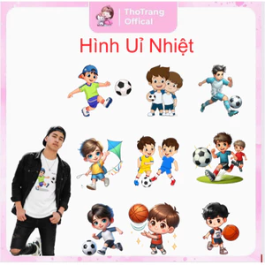 Hình ủi nhiệt quần áo - mẫu ủi áo bé trai,nhiều mẫu,nhiều size, ủi tại nhà bằng bàn ủi