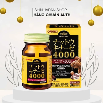 Viên Uống Quỵ Natto 4000 Orihiro Nhật Bản 30 Ngày/ 60 Viên
