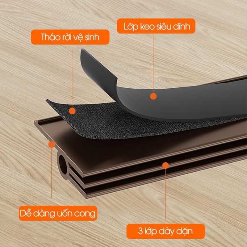 Ron Cửa 3 Lớp】- Giải Pháp Chống Rét Chống Ồn Đỉnh Cao | Ngăn Bụi & Côn Trùng 99% | Dán Một Mặt Dễ Dàng