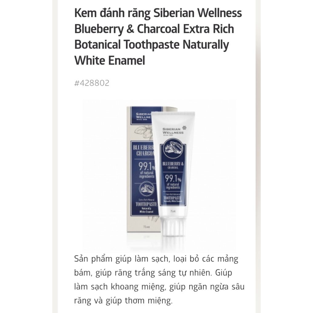 Kem đánh răng thảo dược “Cây Hắc Mai Biển Siberi” cho răng nhạy c
