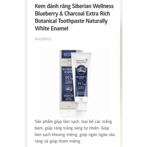 Kem đánh răng thảo dược “Cây Hắc Mai Biển Siberi” cho răng nhạy c