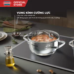Bộ nồi Inox 304 Sunhouse Healthy SHG605 - Gồm 3 nồi size 16,20,24cm -Đáy từ 3 lớp - Inox 304 - Phù hợp mọi loại bếp — ảnh 6