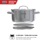 Bộ nồi Inox 304 Sunhouse Healthy SHG605 - Gồm 3 nồi size 16,20,24cm -Đáy từ 3 lớp - Inox 304 - Phù hợp mọi loại bếp — ảnh 5