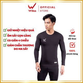 Áo  Giữ Nhiệt Thể Thao Wika Ôm Body,Vải thun lạnh: 90% Polyester, Co Giãn Thoải Mái Khi Vận Động
