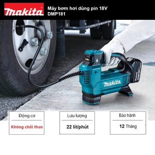Máy bơm hơi dùng pin 18V Makita DMP181 - Động cơ không chổi than | Makita Việt Nam