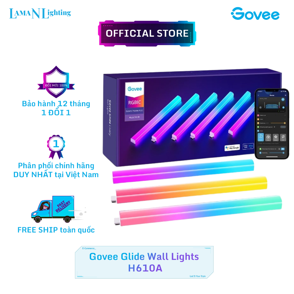 Đèn LED thanh lắp ghép RGBIC Govee H610A